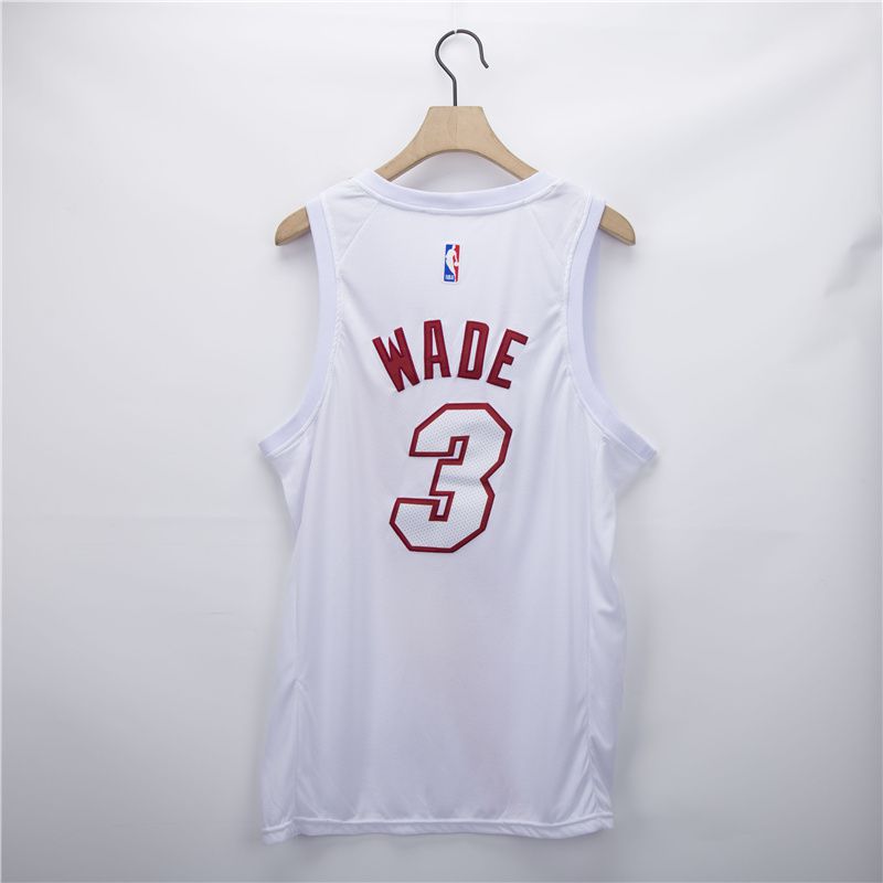 Men Miami Heat #3 Wade White Game Nike 2021 NBA Jersey->miami heat->NBA Jersey